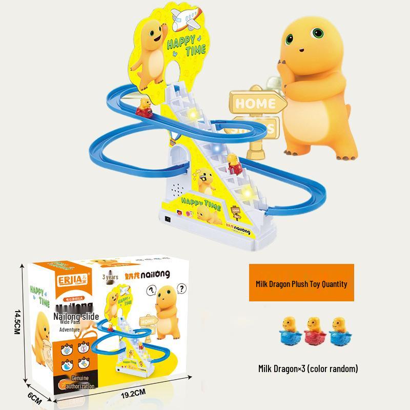 

Оригинальная электрическая машинка Naughty Dragon для подъема по лестнице - развивающая игрушка для мальчиков 1-3 лет 3 Figures + Battery