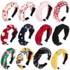 Wire Knotted Headband Knot Turban Headband Bowknot Bows Wide Headwrap Elastic Hair Accessories For Women