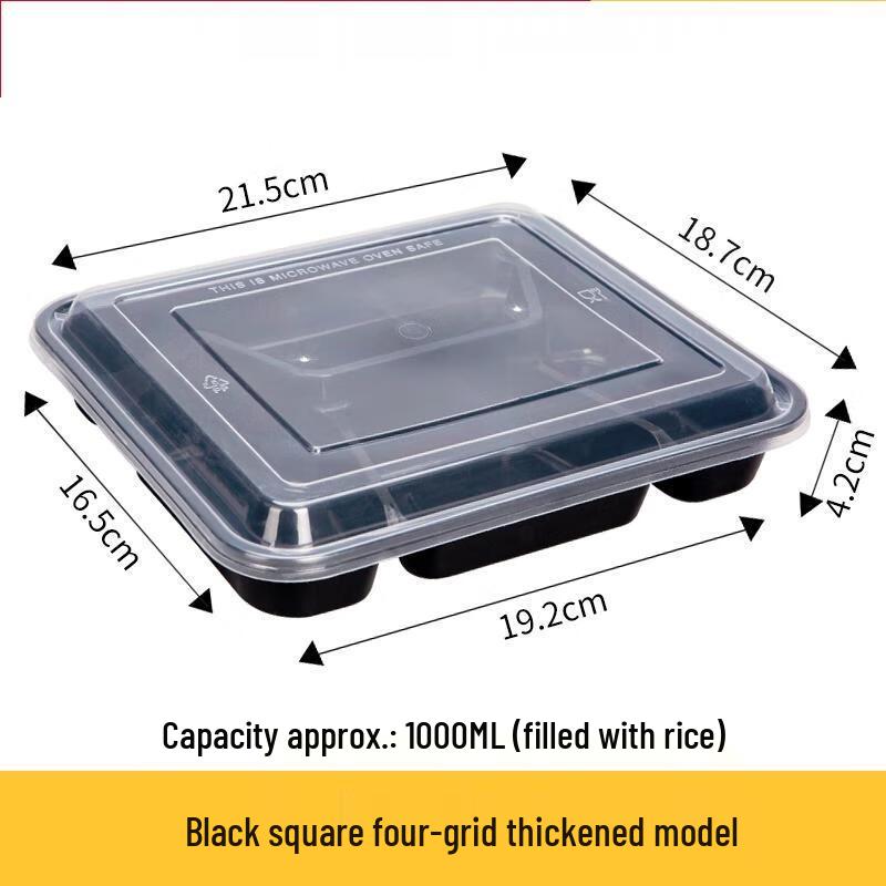 

JINGRX 4-Compartment Disposable Meal Box