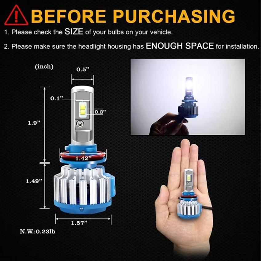 LED-strålkastare 70W Billampa Dimlampa Canbus Turbo LED-lampa H1 H3 H4 h7 Glödlampa