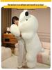 Extra Large Long-Haired Dog Plush Pillow – Bear Hug Sleeping Pillow Gift for Girls