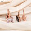 Fashion Double Sided Rectangle Cubic Zirconia Drop Earrings For Women Wedding Elegant Trendy Jewelry Gift