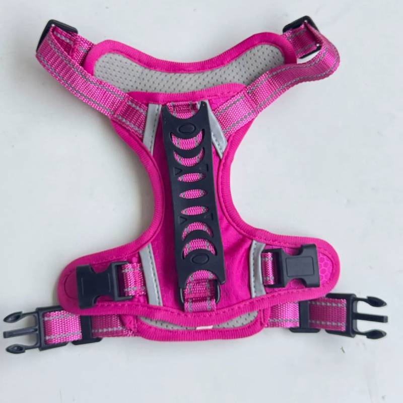 

Pet Harness With Reflective Nylon Fabric And Antipull Design For Comfortable Outdoor Use XL маджента