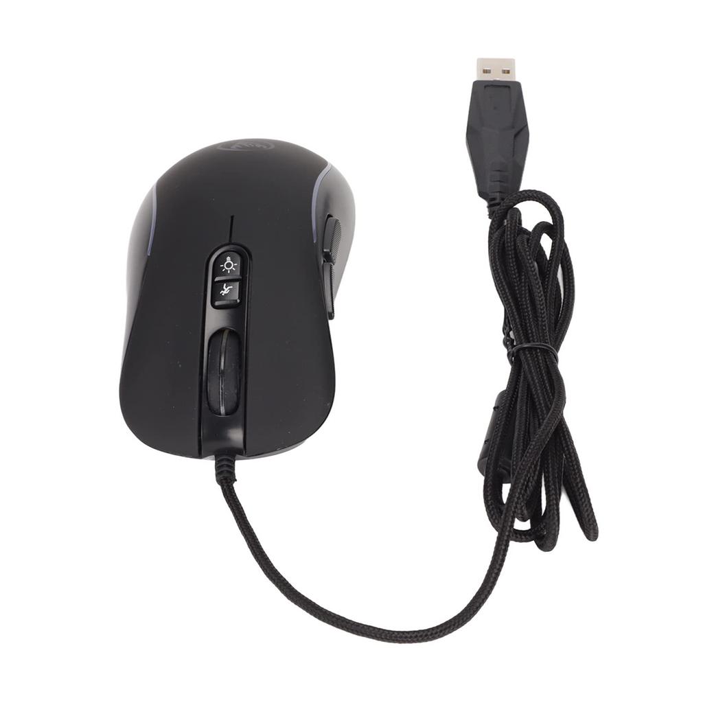 Wired Mouse, Mechanical Mouse Ergonomics 4800 DPI, Programmable for Linux and Windows.