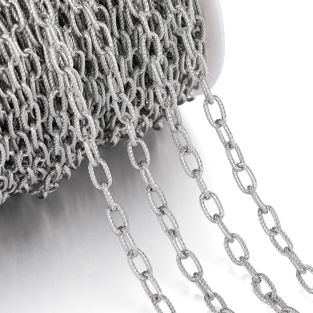 1m Edelstahl Kettenglied Kette Goldene Farbe O-Verschluss Kette für Schmuckherstellung DIY Gliederkette Armband Zubehör