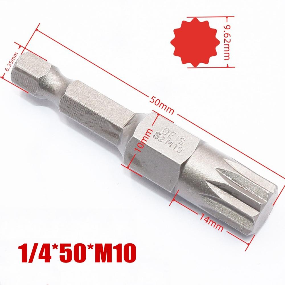 High Hardness Screwdriver Bits Silver Torx 12 Point 7pcs/set