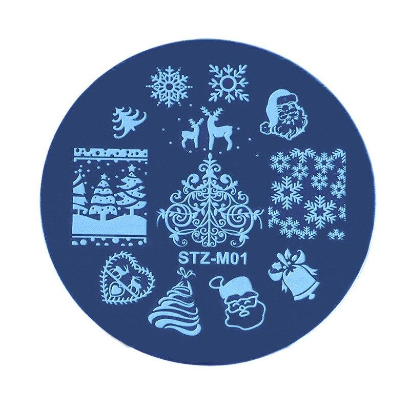 1pc Nail Art Stamping Plates Flower Animal New Year Merry Christmas Design Nail Templates Stamp Image for Manicure Stencil Tools