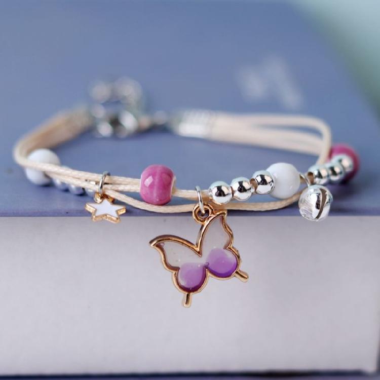 Butterfly Designs Bracelet Adjustable Handchain for Women Girls Stylish Jewelry Accessory for Friend Family