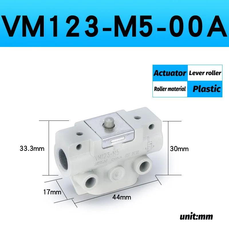 Pneumatischer Rollenschalter Zwei-Wege-Schalter Zwei-Positionen-Schalter Drei-Wege-Schalter Mechanisches Ventil Manuelles Ventil VM131-01-00A VM120-01-00A VM133-M5-01SA