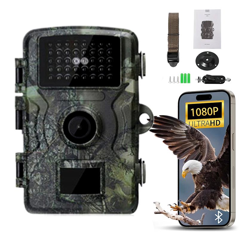 Wildkamera, 1080P 48MP Wildkamera mit Nachtsicht, 0,05s Auslösezeit, Bewegungserkennung, IP66 Wasserdicht