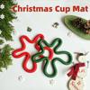 Christmas Silicone Coaster Heat Insulation Anti-slip Cup Mat Drink Holder Fireproof Coffee Pad Dining Table Decor Kitchen Dishes