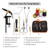 Fly Tying Tools Kit with Fly Tying Threader Needle Whip Finisher Scissors Fly Tying Kits for Flying Fishing