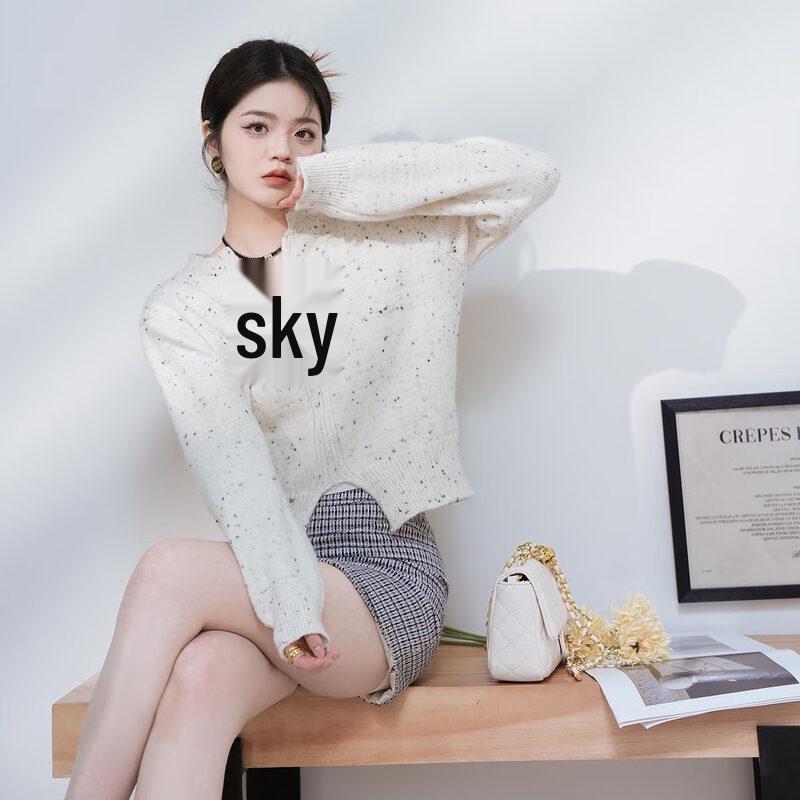 IMAGINEX Women's Sweet V-Neck Long Sleeve Sweater