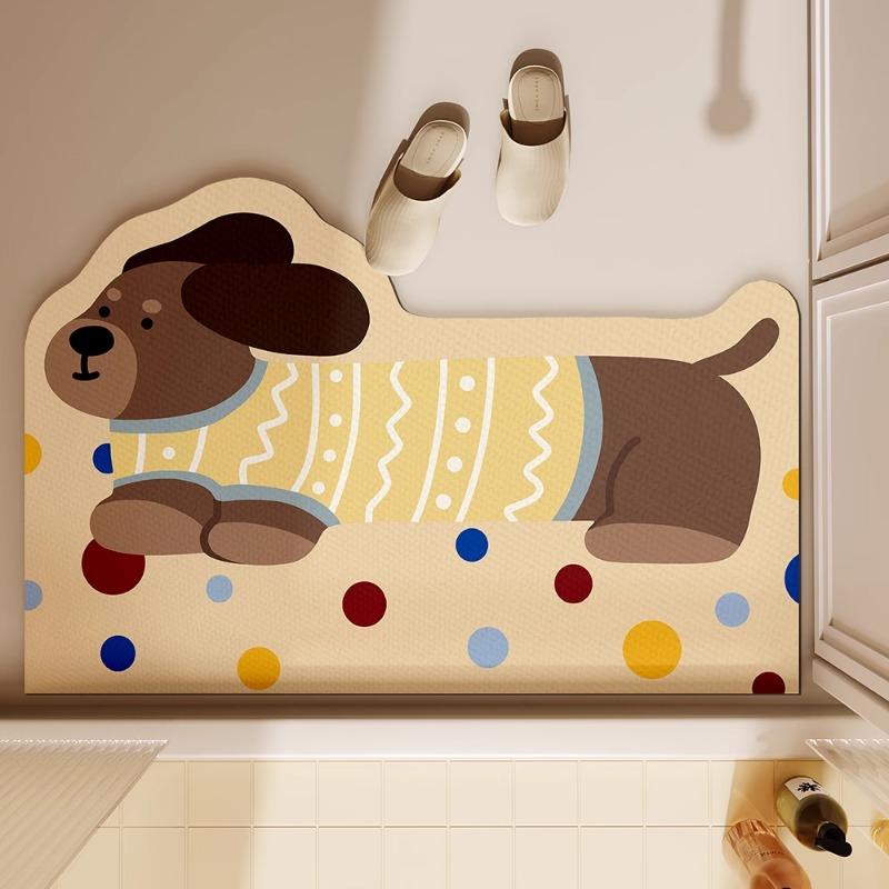 Bathroom floor mat, bathroom doorway, diatomaceous earth absorbent anti slip door mat, floor mat, toilet quick drying