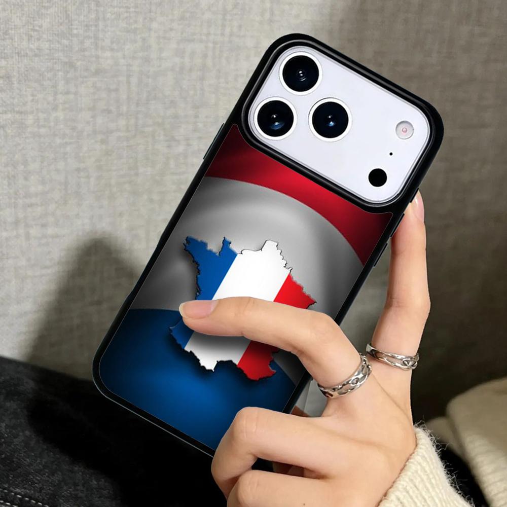 Capa Case for iPhone 17 Air 16 Pro Max 15 Plus 11 13 Mini 14 12 Back Phone Cover France National Flag