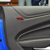 For Chevrolet Camaro 2016-22 Red Carbon Fiber Interior Door Lock P Cover Trim