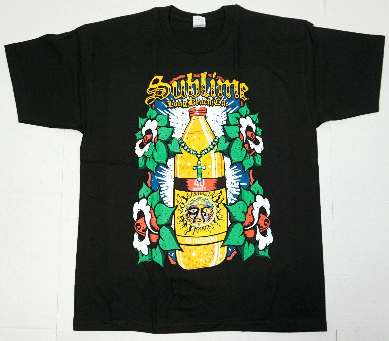 

SUBLIME T-shirt LBC Ska Punk Long Beach Cali Tee Men s 2XL Black 100% Cotton New XL