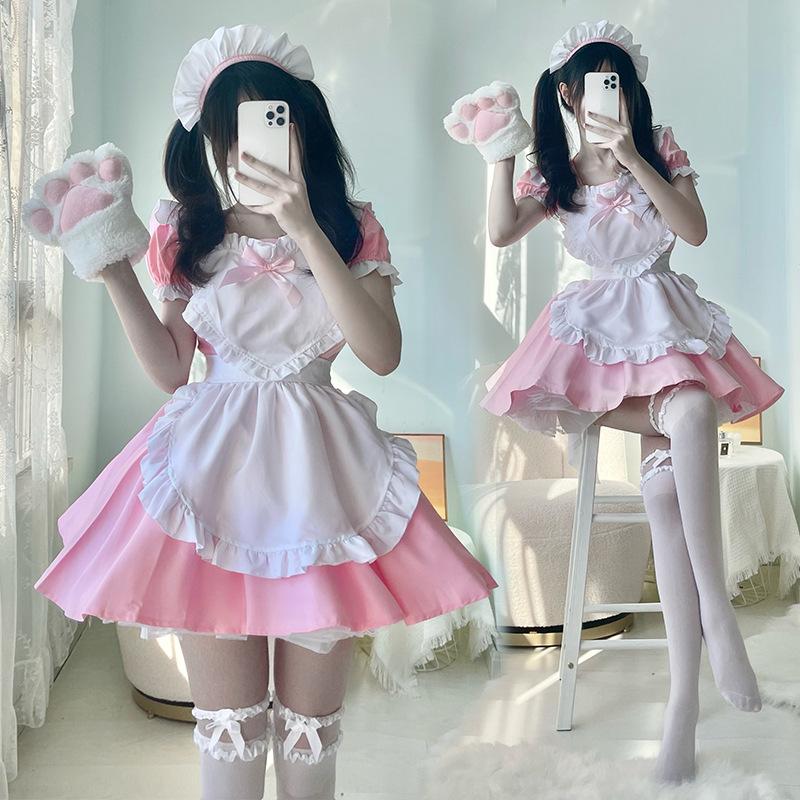 Pink and blue maid outfit Japanese Alice cute soft girl Lolita Lolita maid skirt ladies boss dress