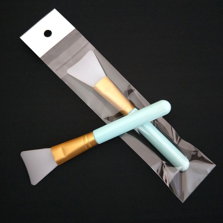 Maske Çubuğu için Çift Başlıklı Çift Kullanımlı Yüz Maskesi Fırçası, Çamur Maskesi Uygulamak için Kaşıklı Yüz Maskesi Fırçaları Silikon Yüz Güzellik Aletleri