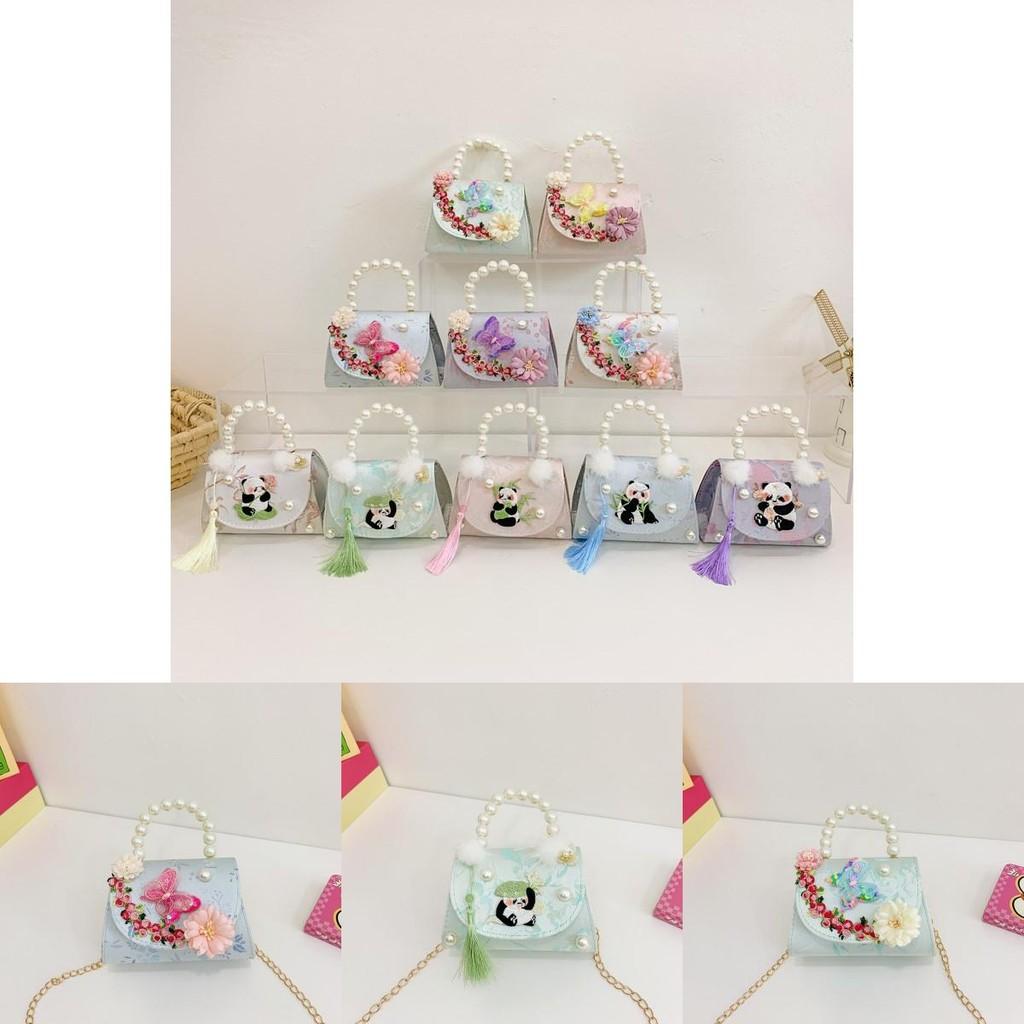 Delightful Cute Panda Handheld Bag For Children With Trendy Chain And Tassel Decor