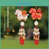Traditional Resin Car Mirror Ornament With Tassel For Vehicle Interior Decor Gift
