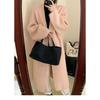 Medium and long thickened sweater cardigan jacket women's autumn and winter lazy style high-end sense thin knee loose knitted coat