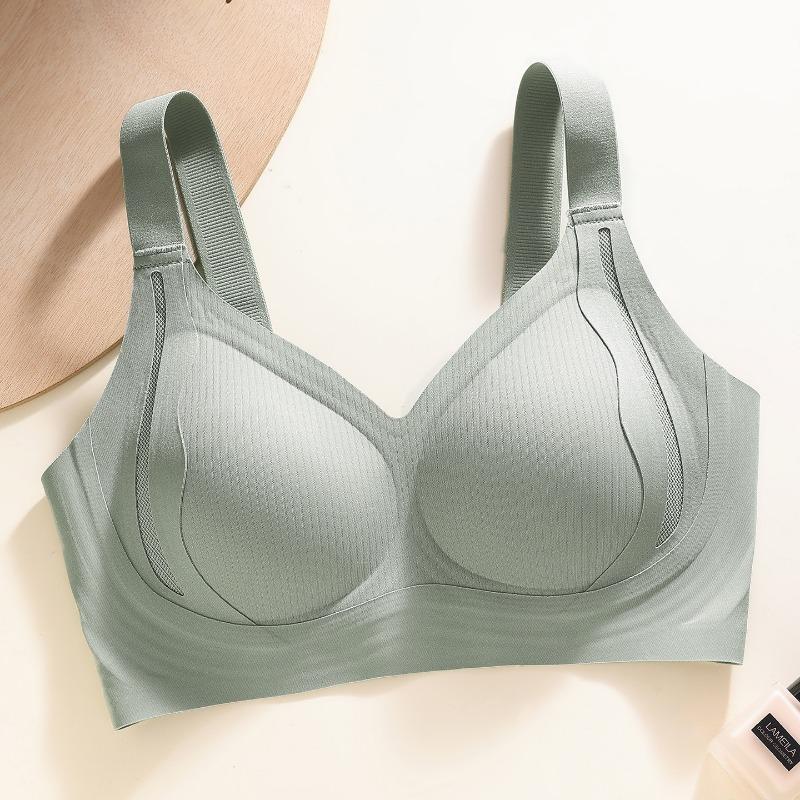 Women Skin Friendly Seamless Gathering Push Up Comfortable Breathable Anti Sagging Bra