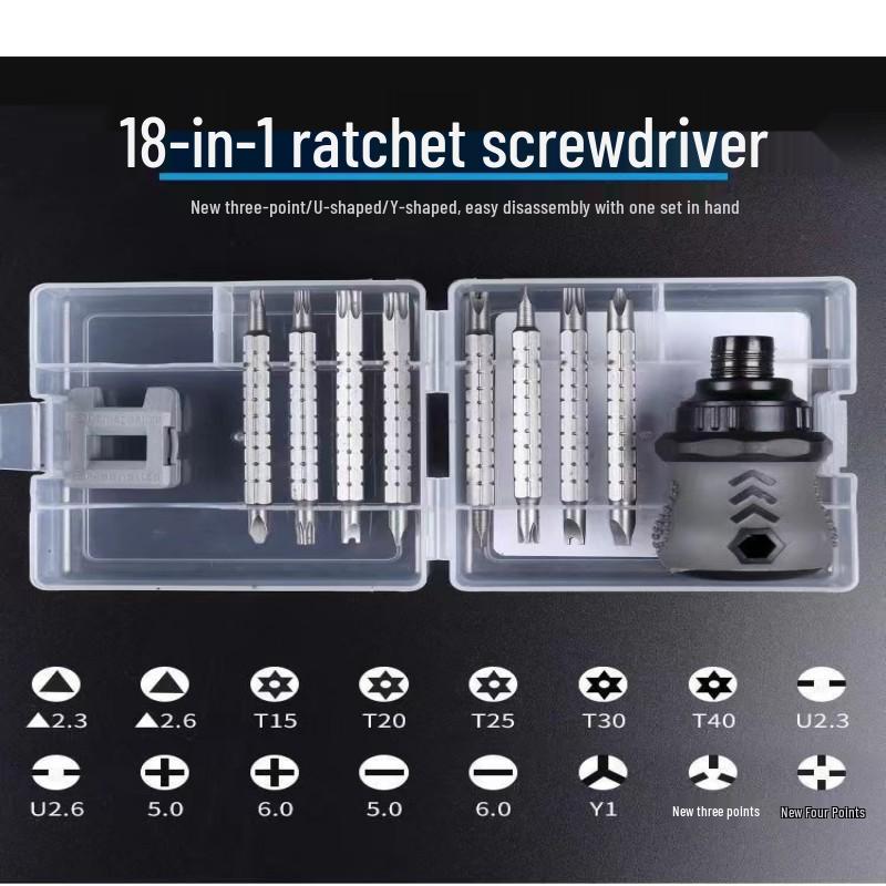 8-in-1 Portable Screwdriver Set with Torx, Triangle, and Unique Bits for Mobile Phone Disassembly