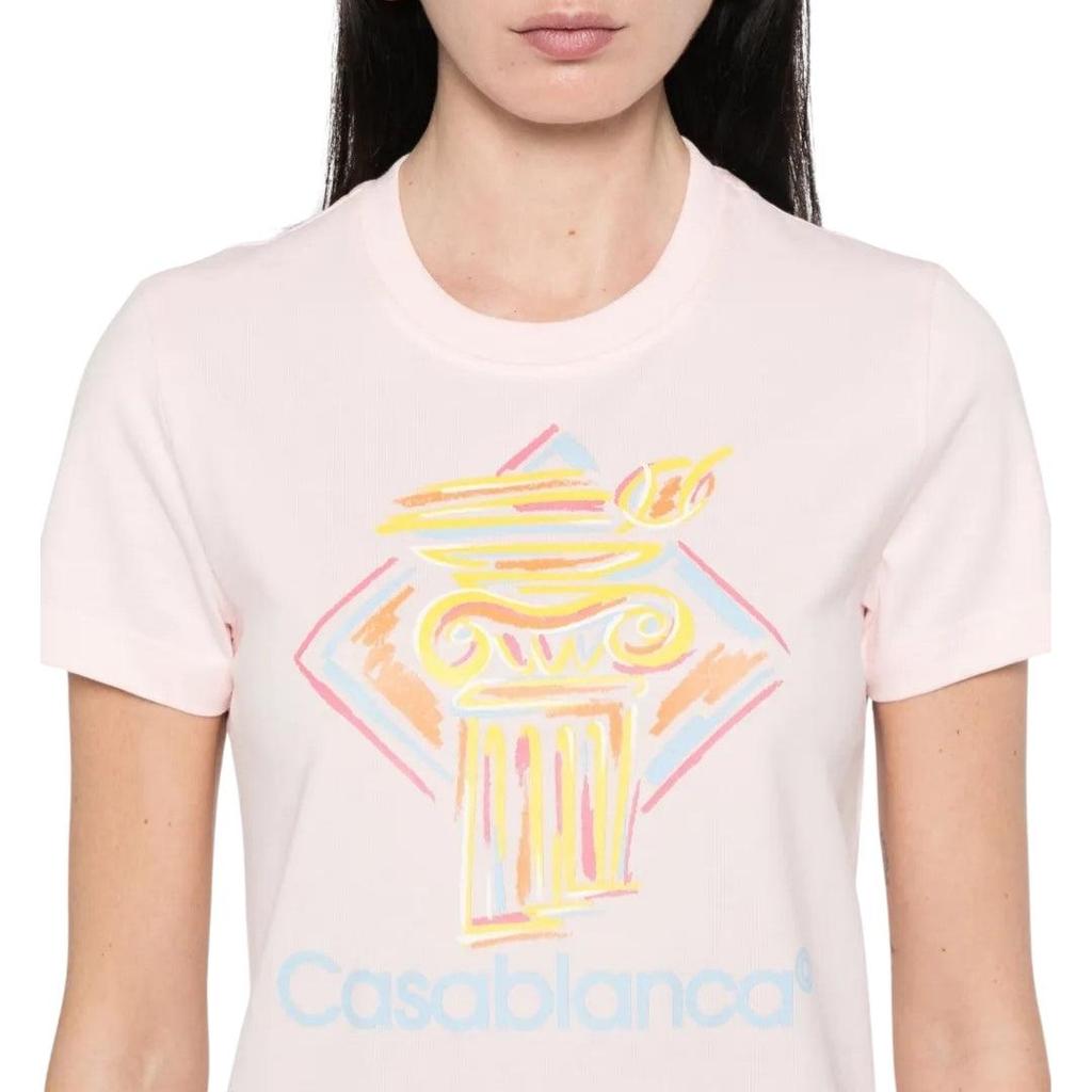 Casablanca Womens/Ladies Diamond Column Printed Fitted T-Shirt