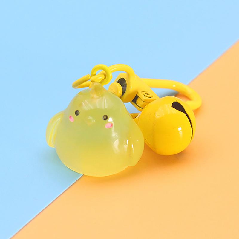 

Светящийся брелок с курицей мира, мультяшная кукла с животными, кулон, маленький желтый цыпленок, брелок для ключей, подвески на рюкзак, декор для автомобильной сумки