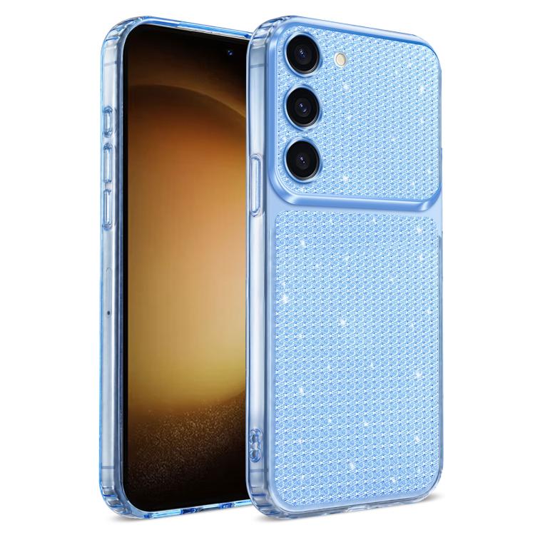 Sparkling Diamond Glitter Airbag Phone Case For Galaxy S23 FE 5G, Rhinestone Shockproof Protective Cover