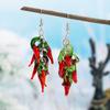 Boho Glass Red Chili Pendant Earrings Hot Girls Cute A String of Plant Pepper Earings Fashion Jewelry 2026 for Girls Women Part