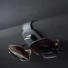 1pc Faux Leather Car Visor Clip High-Quality Car Sunshade Sunglasses Clip Strong Fixation Car Eyeglasses Storage Holder