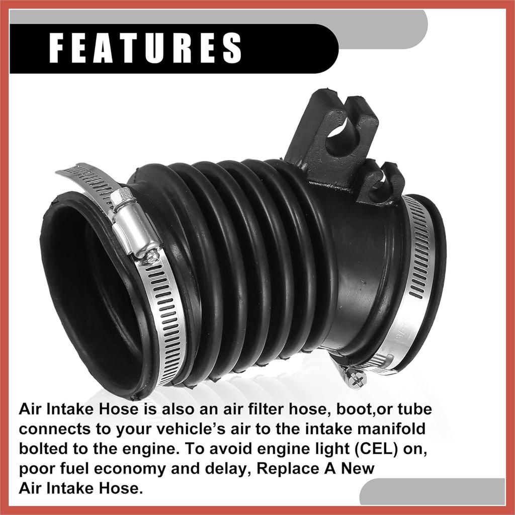 ACROPIX Air Cleaner Intake Hose Tube with Clamps 17225-R1A-A01 - Car Engine Filter Air Intake Duct Hose Tube - for Honda Civic 1.8L 2012-2015 Rubber
