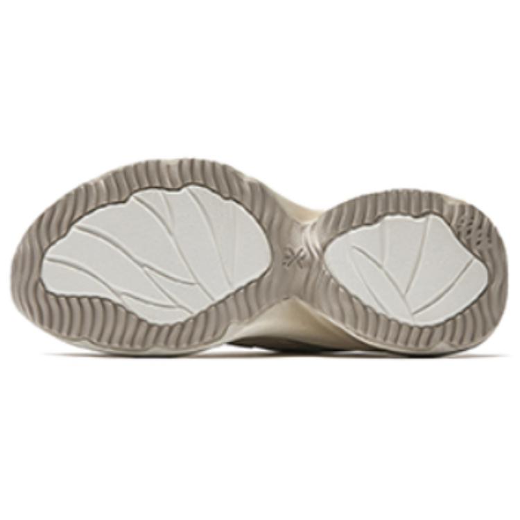 New Anta Cloud Rising Abrasion Resistant Breathable Low top Chunky Sneakers Women's Ecru Gold 122538882-2