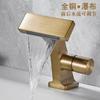 Matte Gray Bathroom Sink Faucet New Design Waterfall Basin Faucets Washbasin Hot Cold Brass Mixer Vanity Single Hole Water Taps