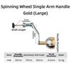 New Metal Wood Fishing Reel Handle 500-7000 Series Gold Silver Red Replacement Fishing Arm Wheel Metal Spool Fishing Accessories
