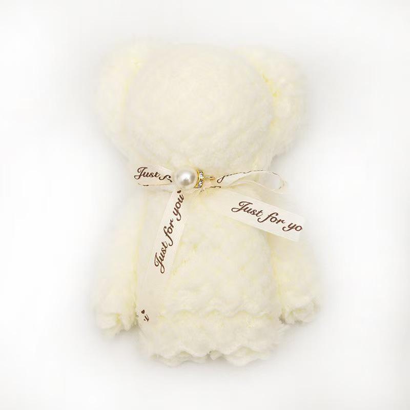 Coral Fleece Pineapple Plaid Bear Towel Souvenir - Perfect for Birthday or Wedding Gifts