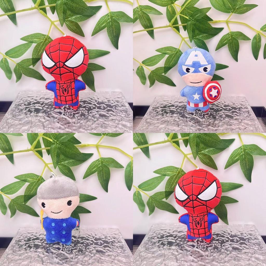 Marvel Avengers Spider-man Plush Toy Soft Keychain With Iron Man And Hulk Designs For Kids