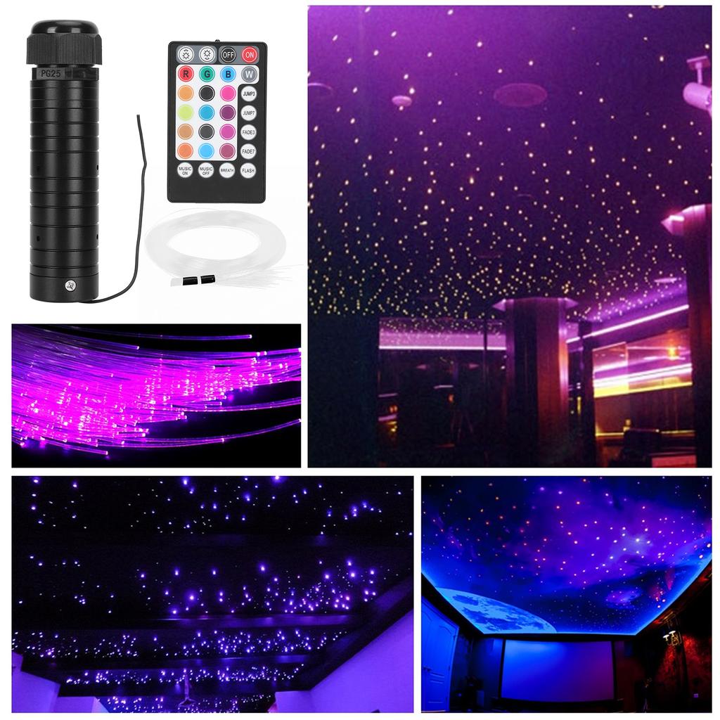 Fiber Optic Light Kit 12V RGBW LED Ceiling Star Lighting for Bluetooth APP Party Music Festivals