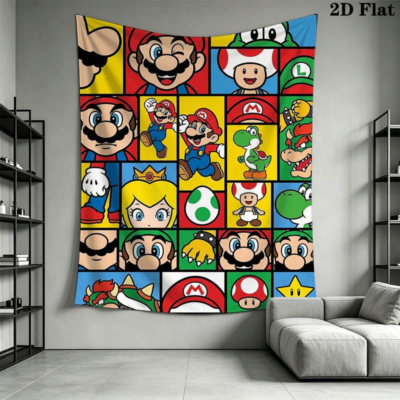 Mario Wall Hanging Printed Fabric Blanket Decorative Tapestries for Bedroom Living Room Home Decor