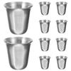 10 Piezas de Acero Inoxidable Tazas Religiosas de Comunión Apilables Ahorro de Espacio Portátiles Metálicas para Ceremonia de Iglesia y Religioso