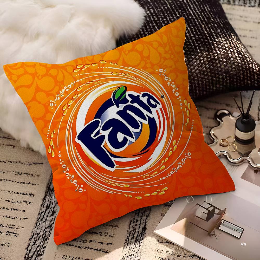 Funny F-Fanta Logo Cushion Cover Car Throw Pillow Case For Sofa Car Christmas Gift 40x40cm 45x45cm
