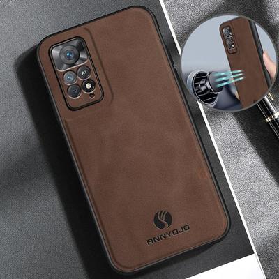 Custodia in pelle di pecora per Xiaomi Redmi Note 11 Pro 5g 11pro 11s 4g Luxury Men Business Vintage Cover posteriore magnetica Note11 S