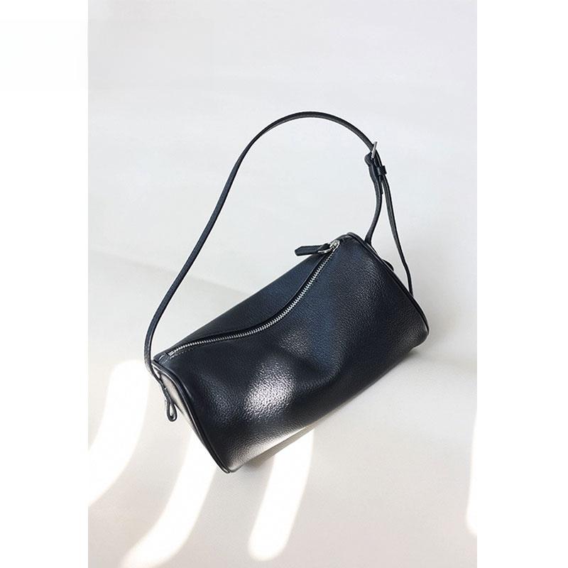 Weiche Ledertasche Damen Umhängetasche Verbesserte Schreibtischlampe Tasche Modische Trendige Zylindertasche Einzelne Schultertasche