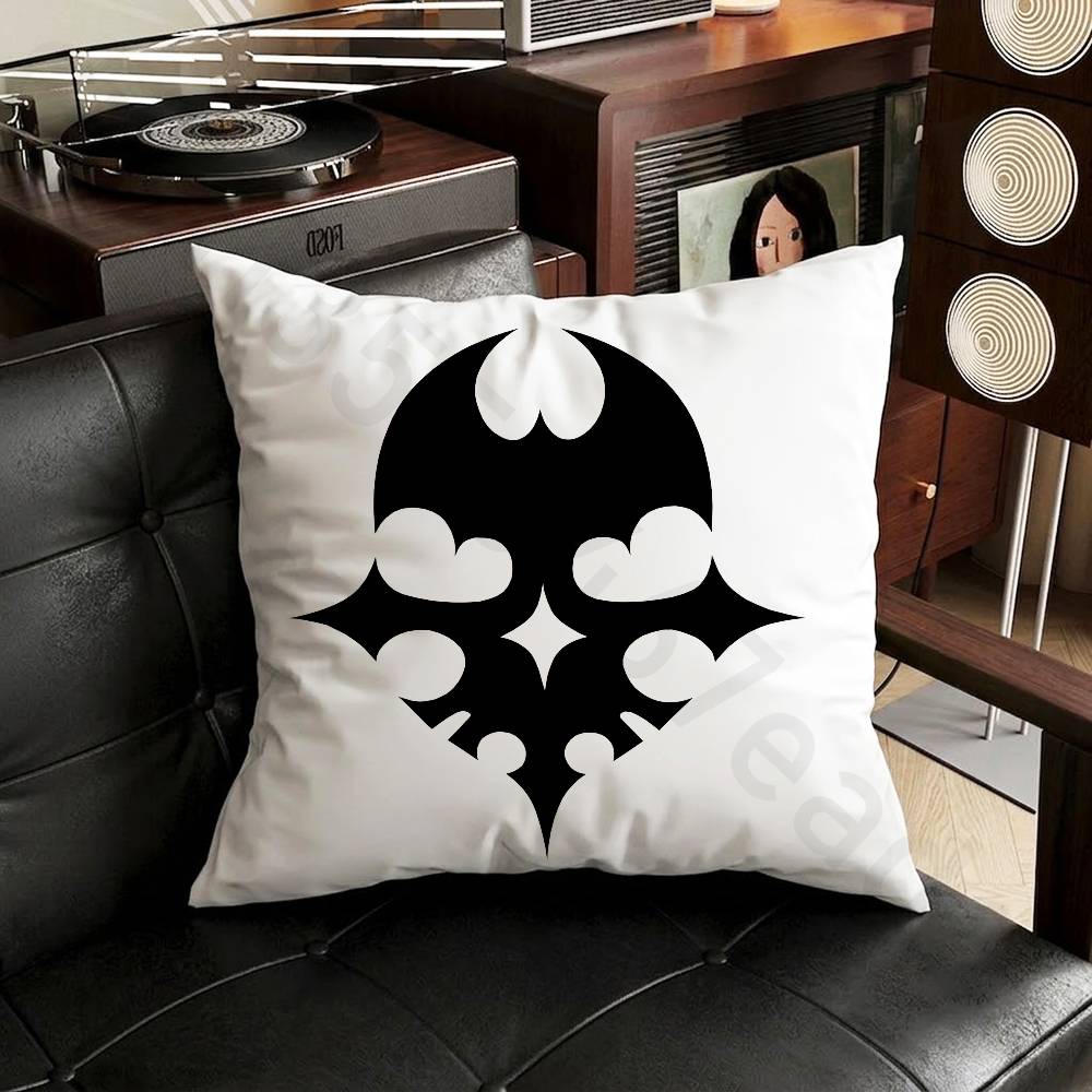 The WWorld Ends with You Pillow Case Antidustmite Pillowcase Invisible zipper silky short plush Sofa cushion cover