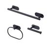 Stainless Steel No-Drill Towel Ring Holder Set Bathroom Wall Mount 4/5/7 Piece Kit In Black Gold