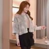 Rabbit fur jacket women's short winter clothing new plush imitation fur integrated Rex rabbit fur casual