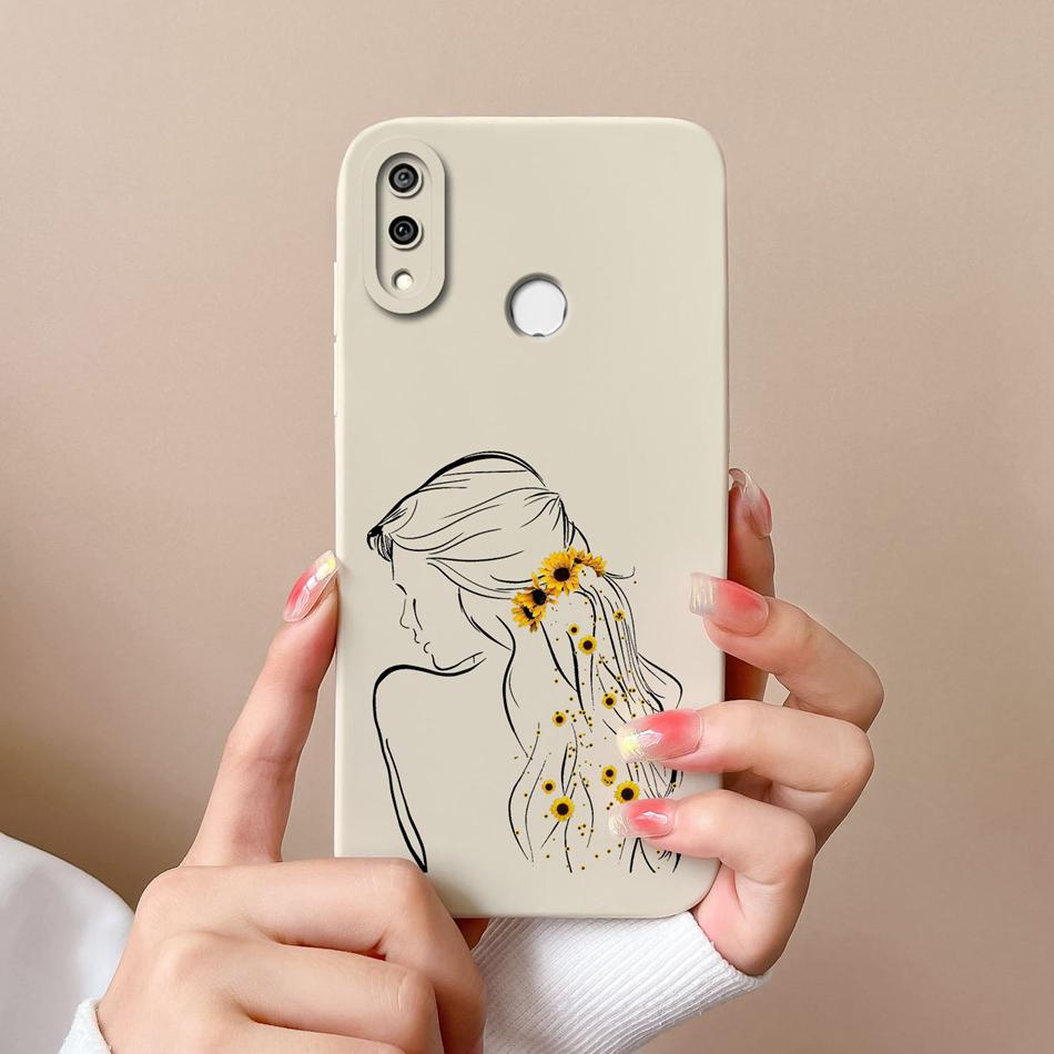 For Huawei Y9 Prime 2019 Phone Case Full Protection Cover For Huawei Y9S Y9A Cute Cartoon Liquid Silicone Anti Drop Bumper Coque