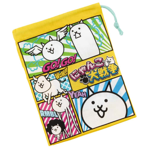 Skater Children's Cup Bag, 21 x 15 cm, The Battle Cats 23, Made in Japan, KB62-A